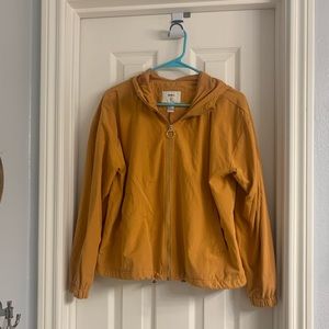 Forever 21 mustard wind breaker zip up